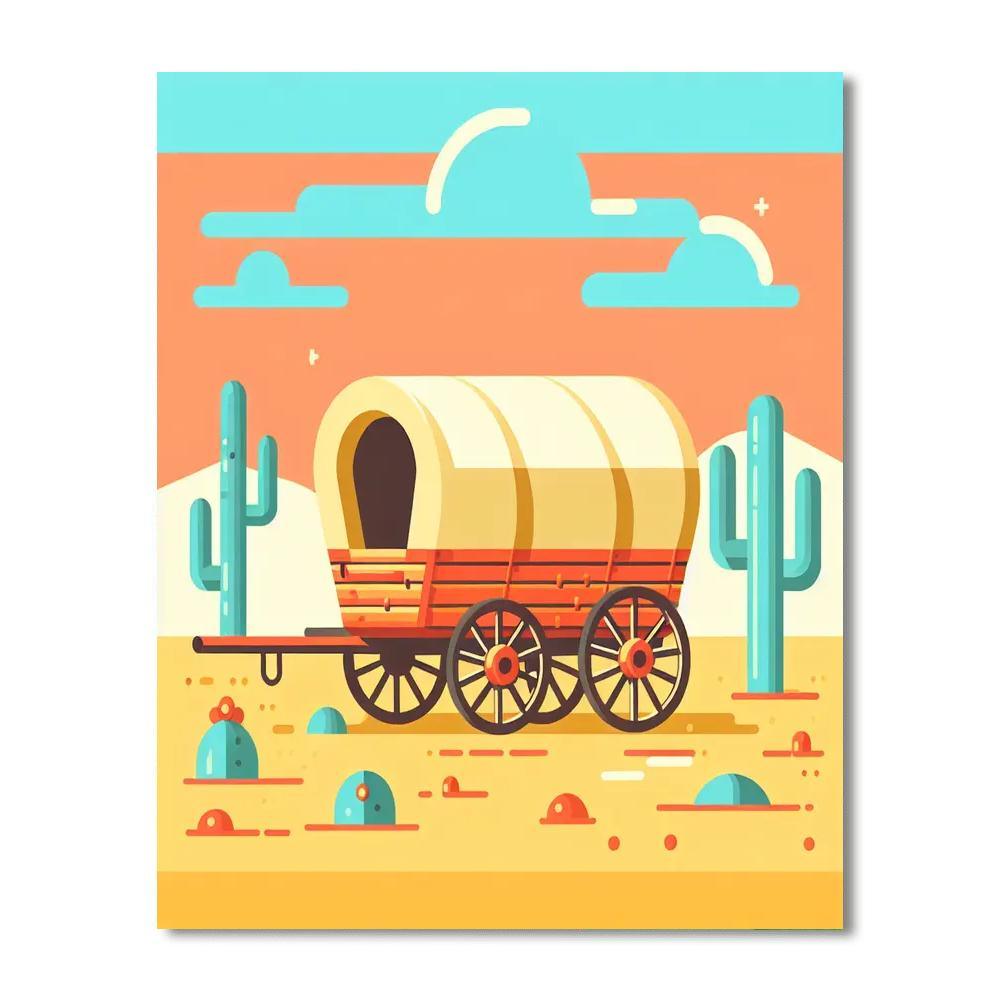 Wild West Wagon Numbered Painting Kits