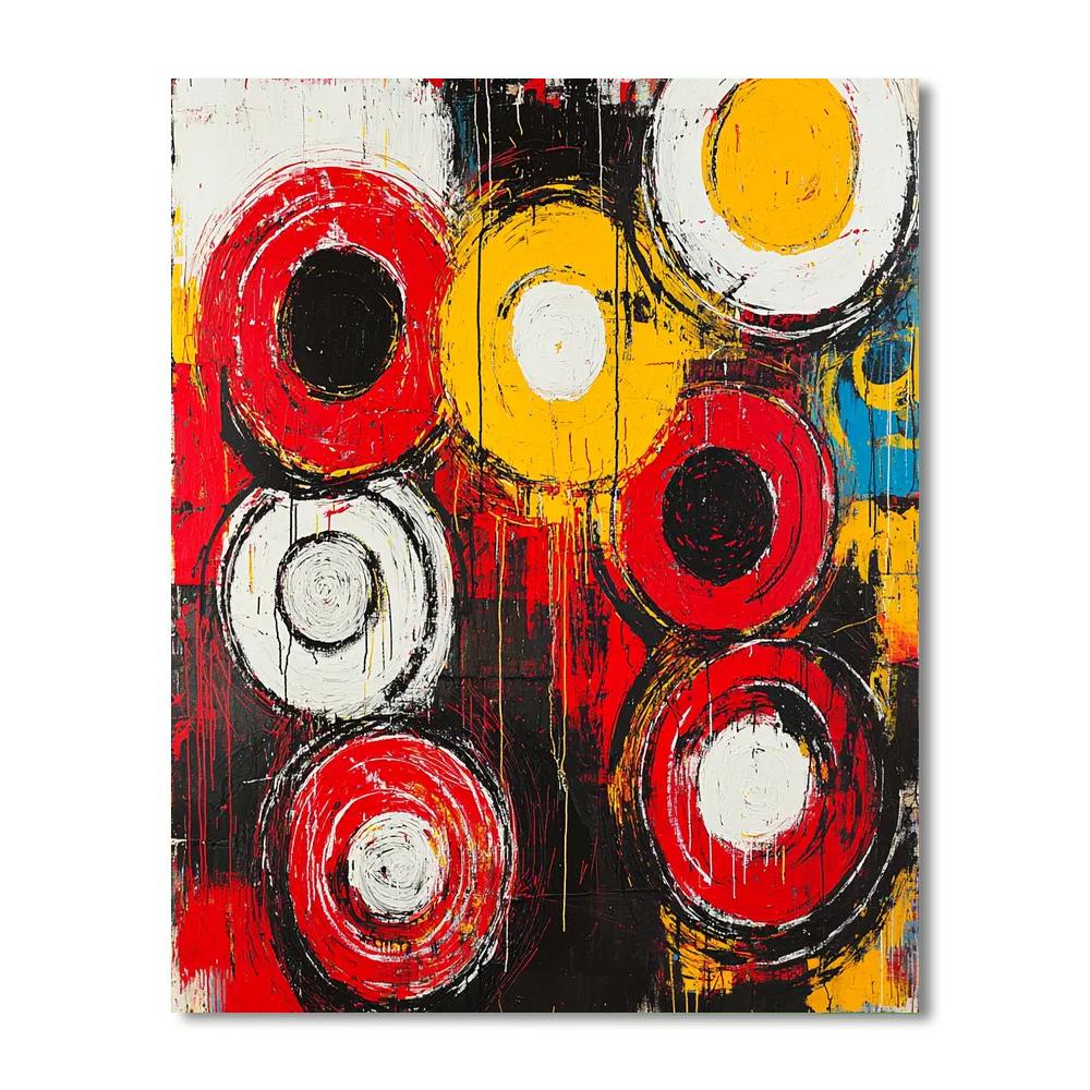 Jean-Michel Basquiat Inspired Circles Of Influence  Paint By Numbers