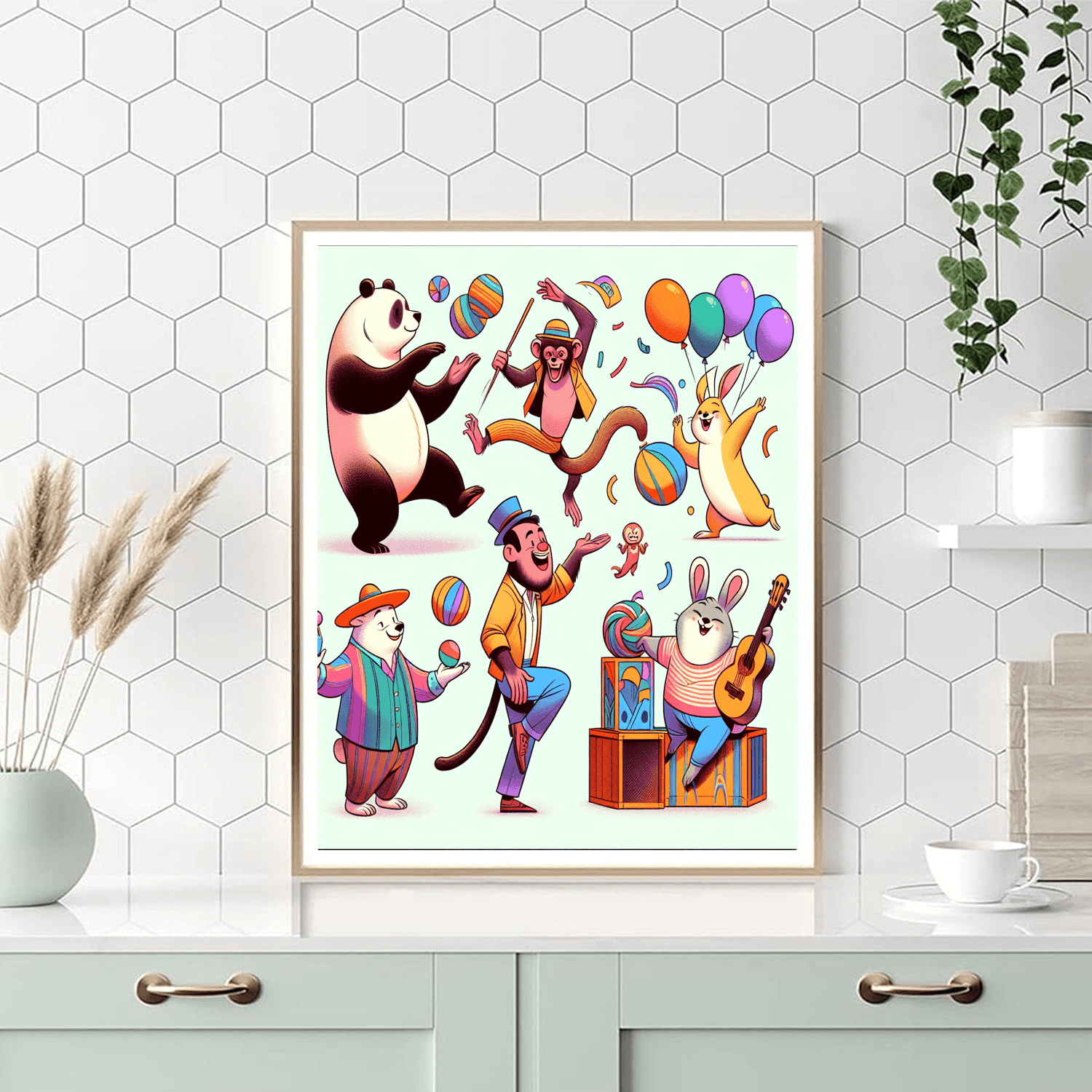 Silly Animal Shenanigans Number Painting