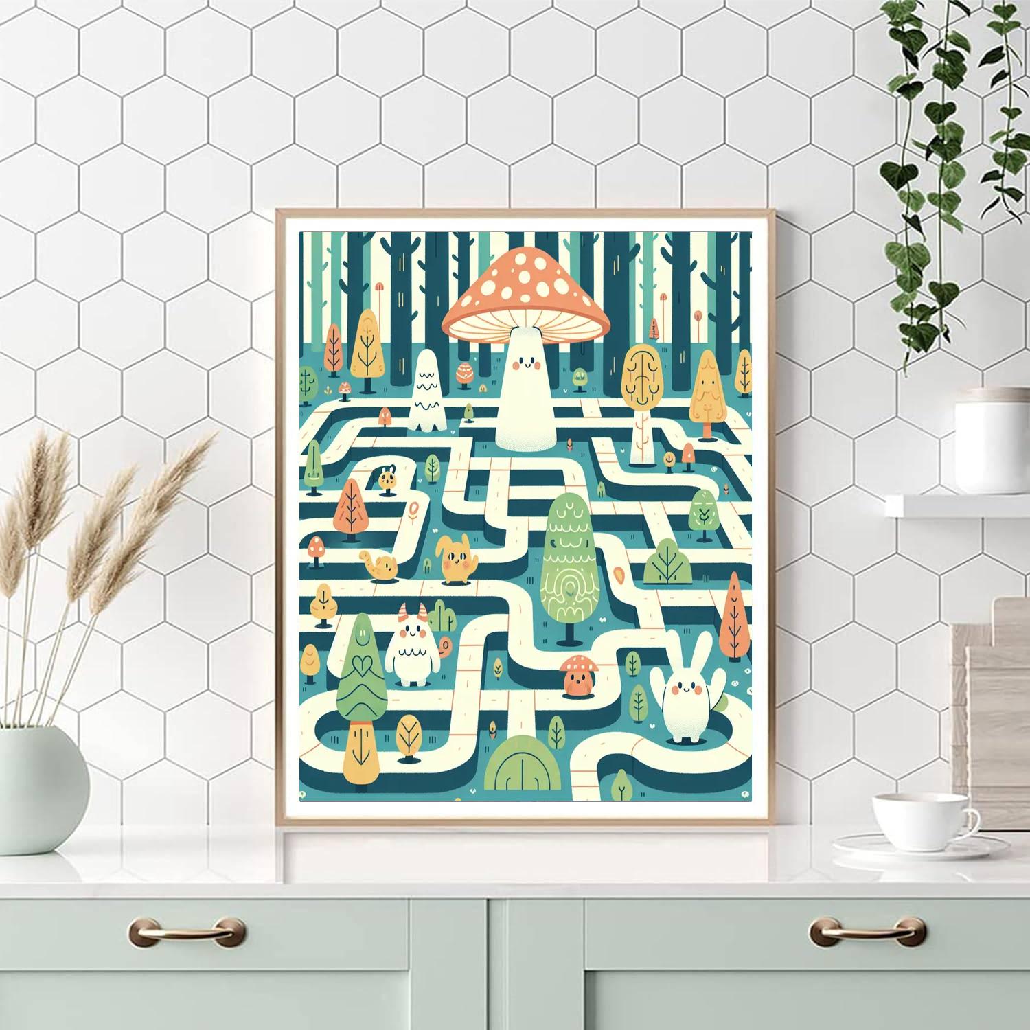 Mystical Woodland Maze Paint By Color