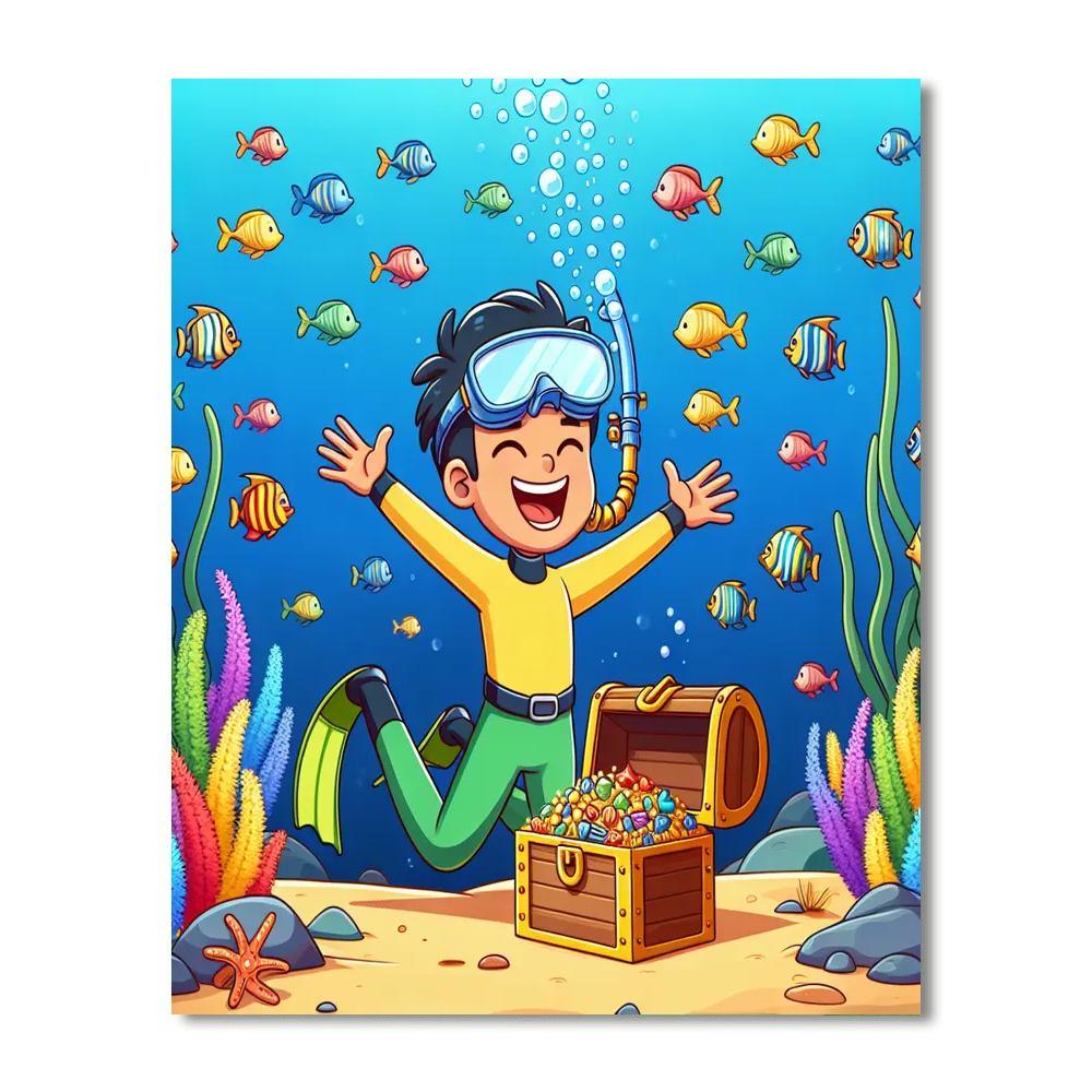 Ocean Explorer's Treasure Painting By Numbers Kit