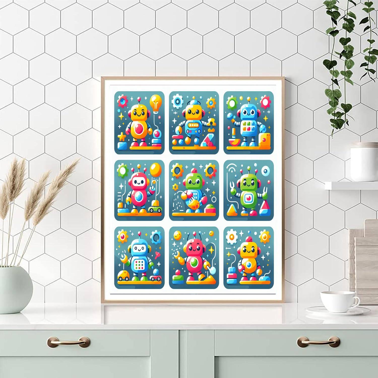The Great Robot Adventure Painting Number Kit