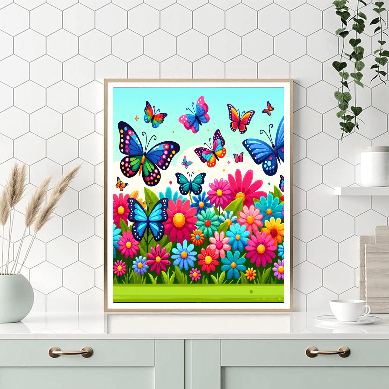 Springtime Flutter Number Painting