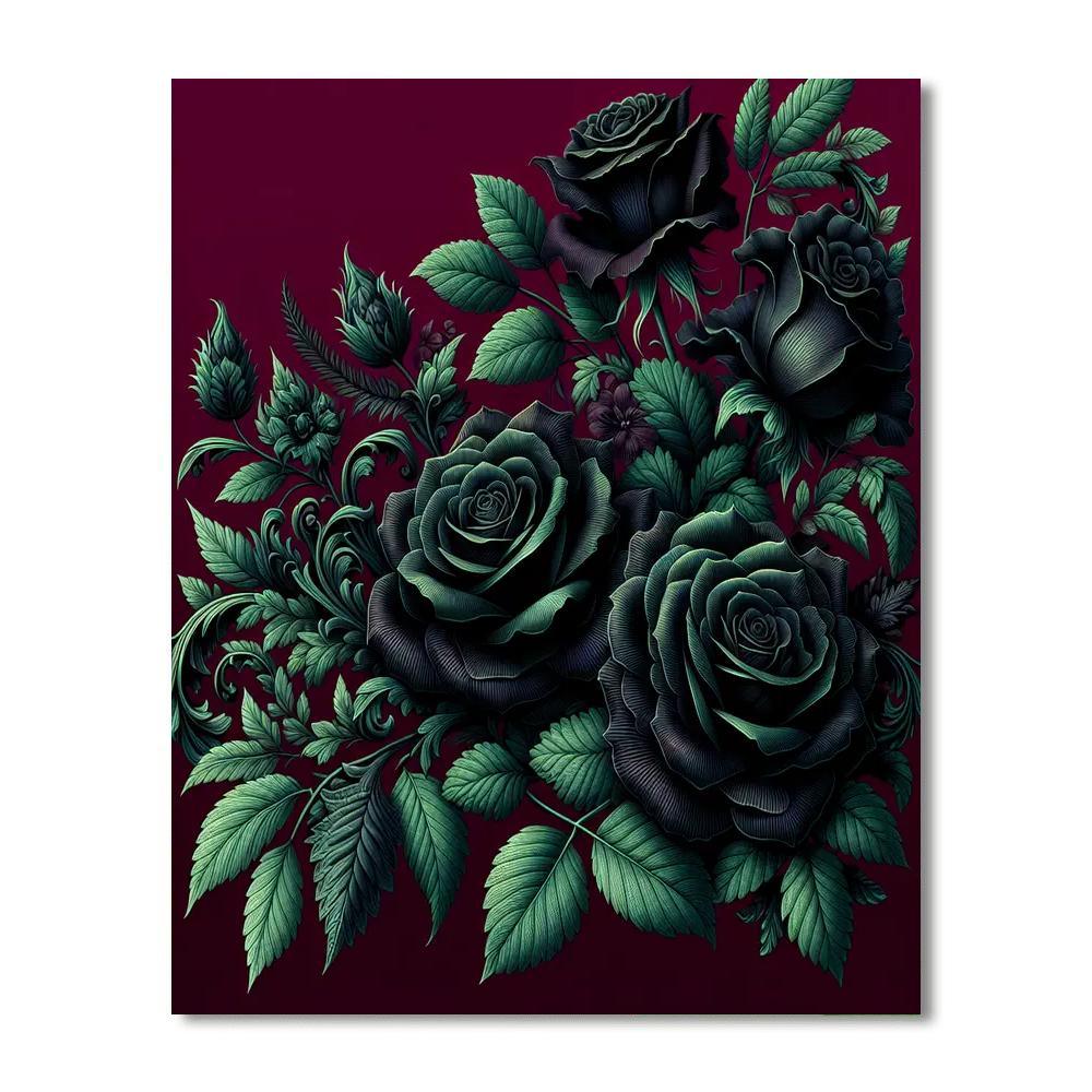 Gothic Floral Romance Paint By Color