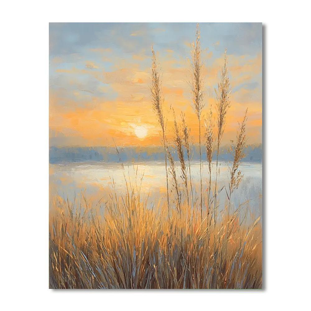 Traditional Landscape Art Style Inspired Wild Prairie Sunrise  Paint By Numbers Kits