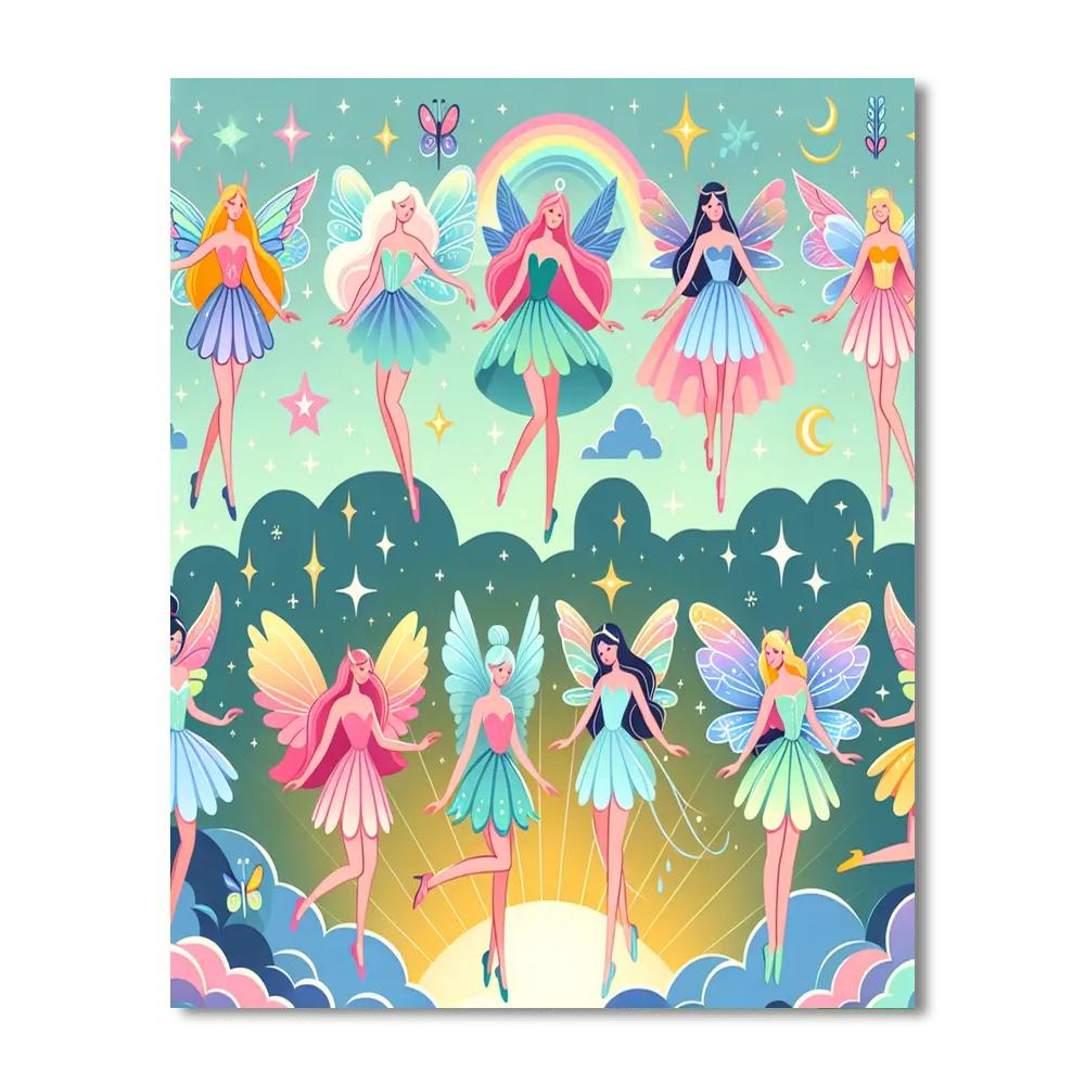Flying Fairy Fantasy Painting By Numbers Kit