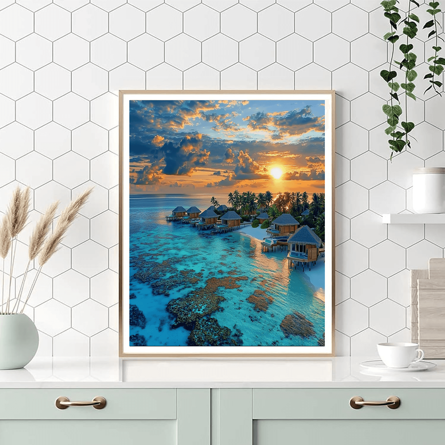 Maldives Beaches DIY Paint By Numbers