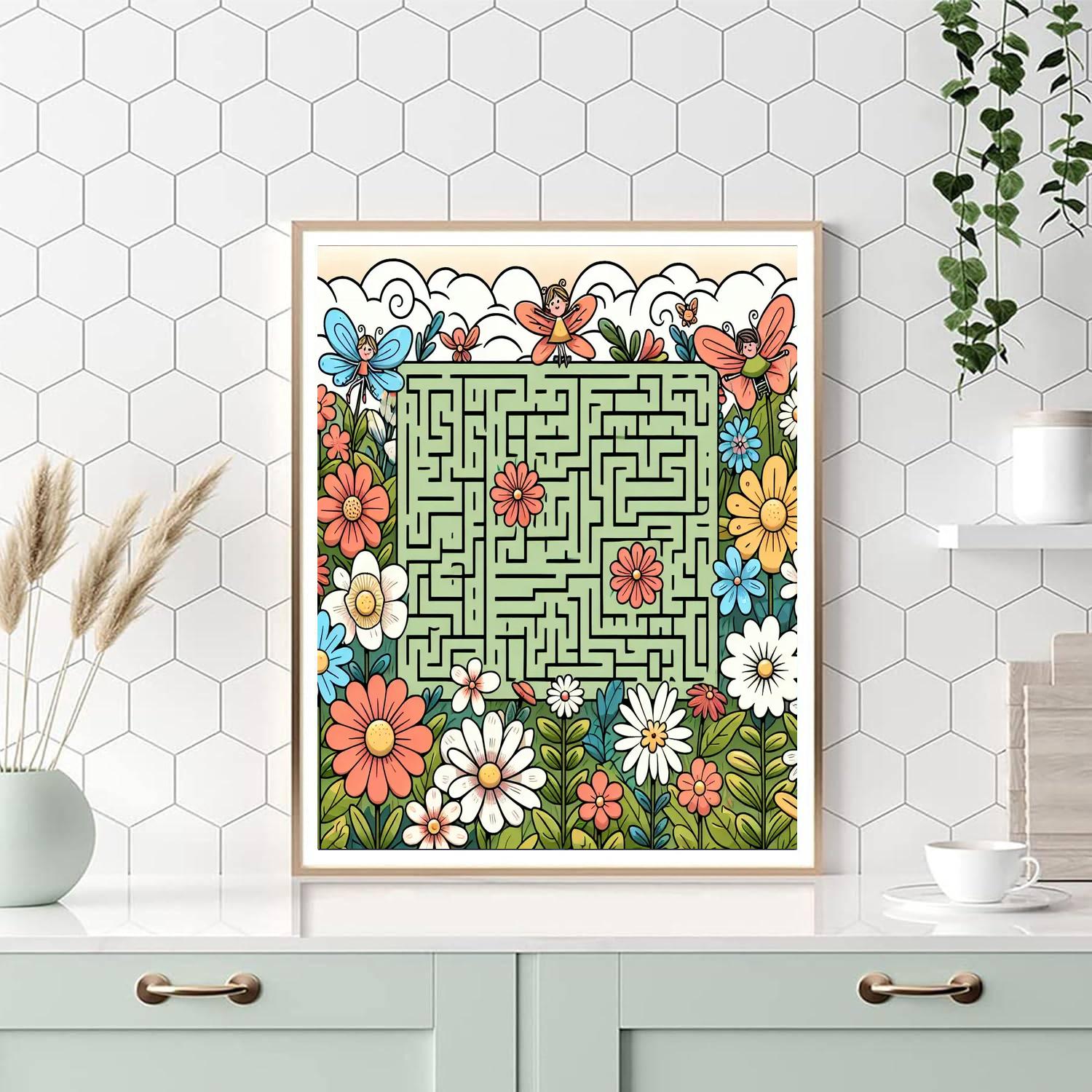 Magic Meadow Maze Paint By Numbers Art
