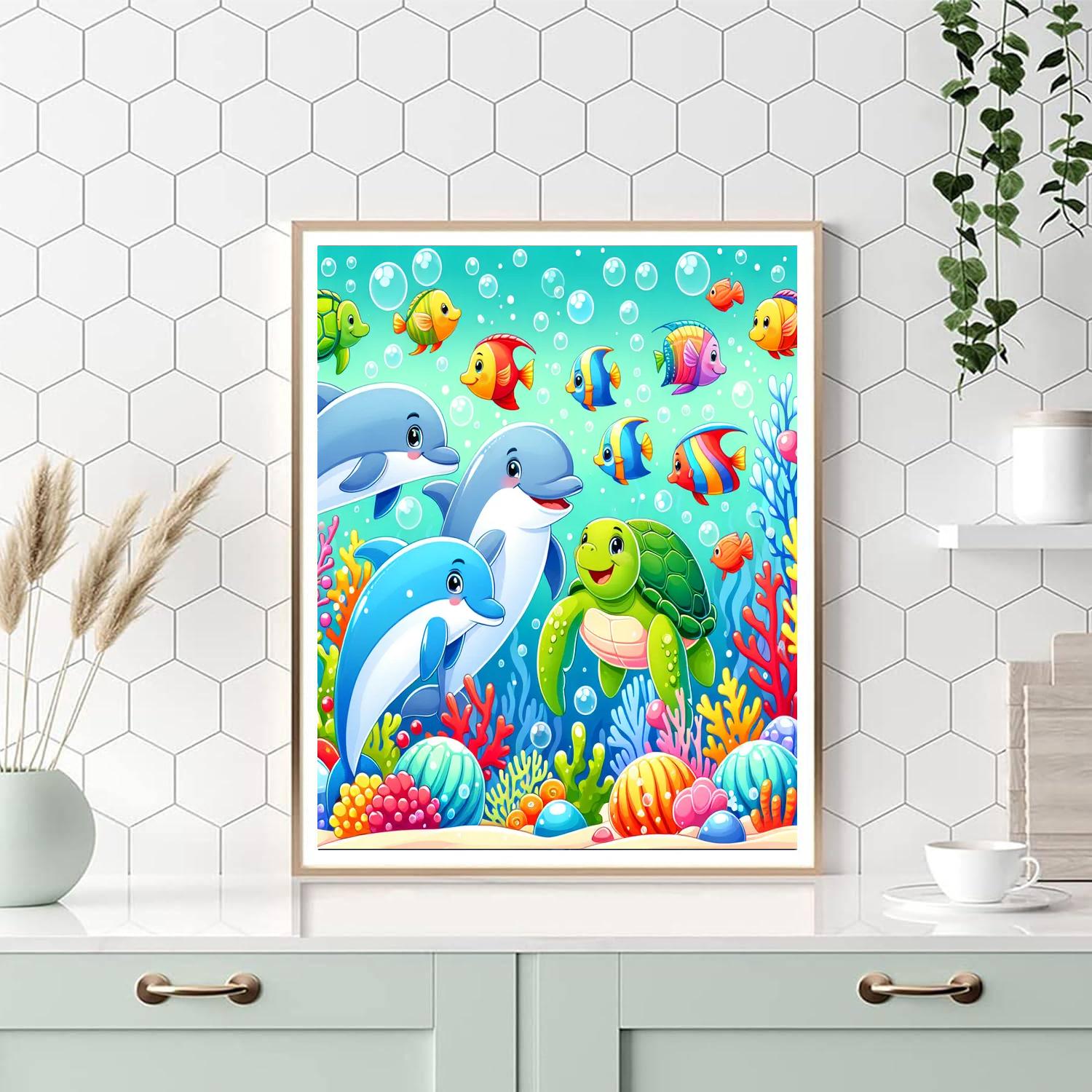 Magical Ocean Wonders Paint By Numbers Art