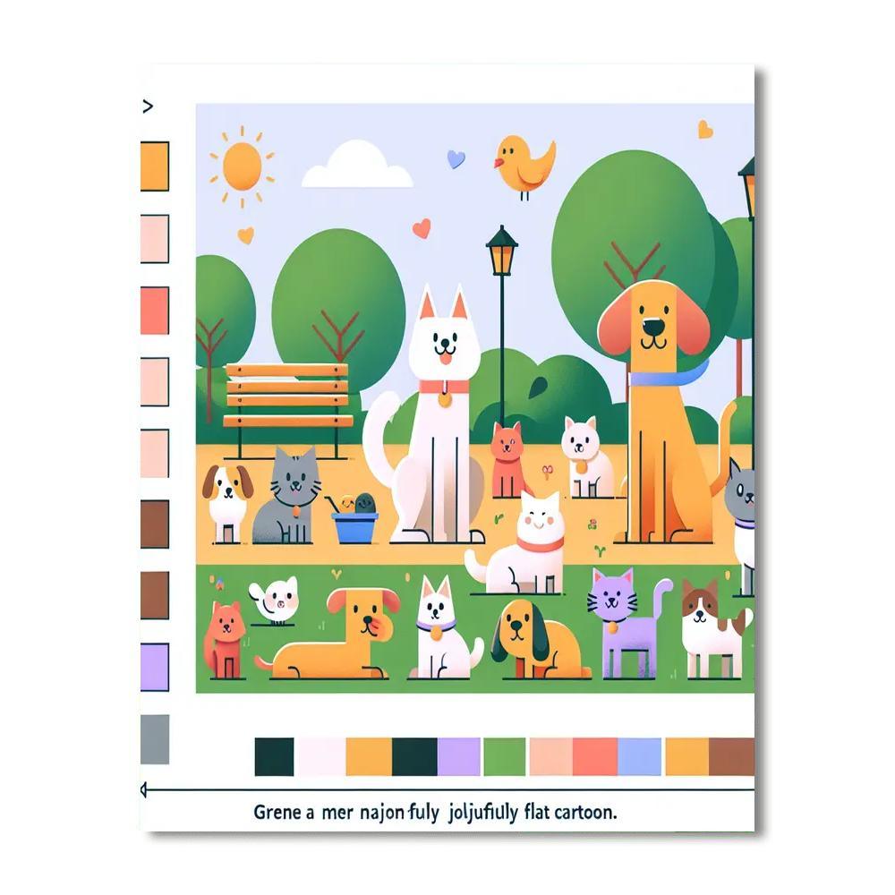 Pet's Day Out Paint By Numbers Art