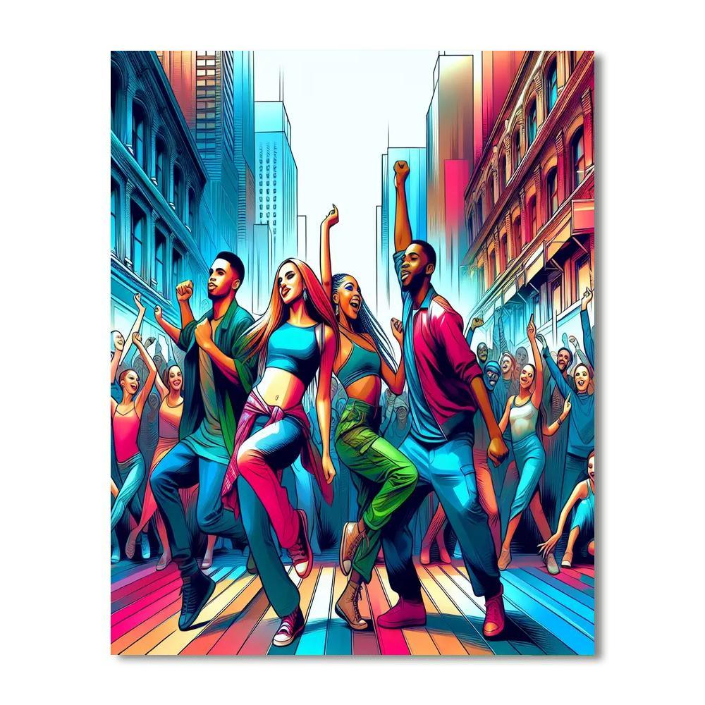 Energetic Street Dance Numbered Painting Kits