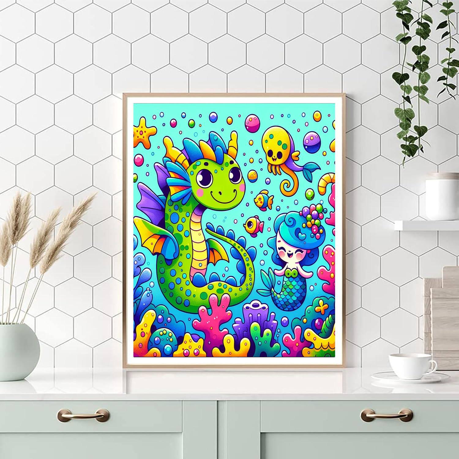 Mystical Sea Creatures Paint By Numbers Art