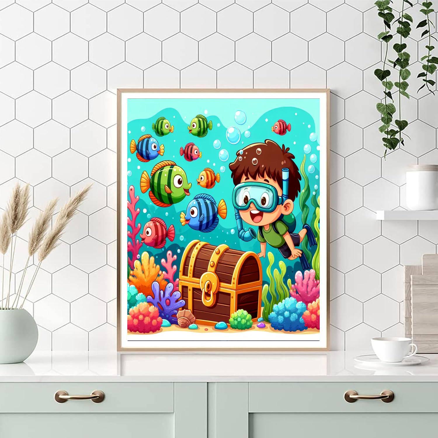 Ocean Treasure Dive Paint By Numbers