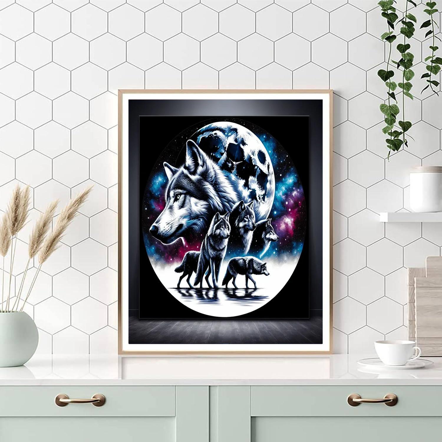 Majestic Wolf Pack Painting By Numbers Kit