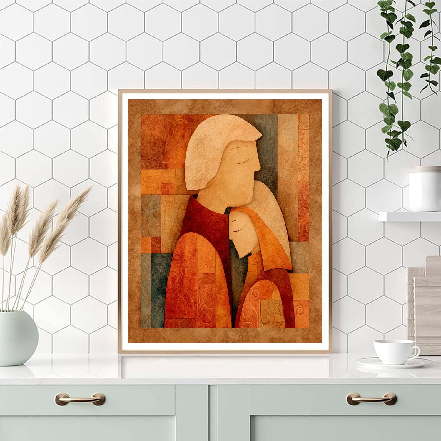 A Mother's Warm Embrace DIY Paint By Numbers