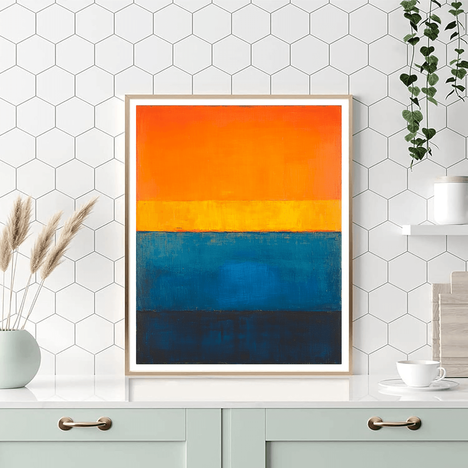 Mark Rothko Inspired Rothko's Urban Sunrise  Painting By Numbers Kit