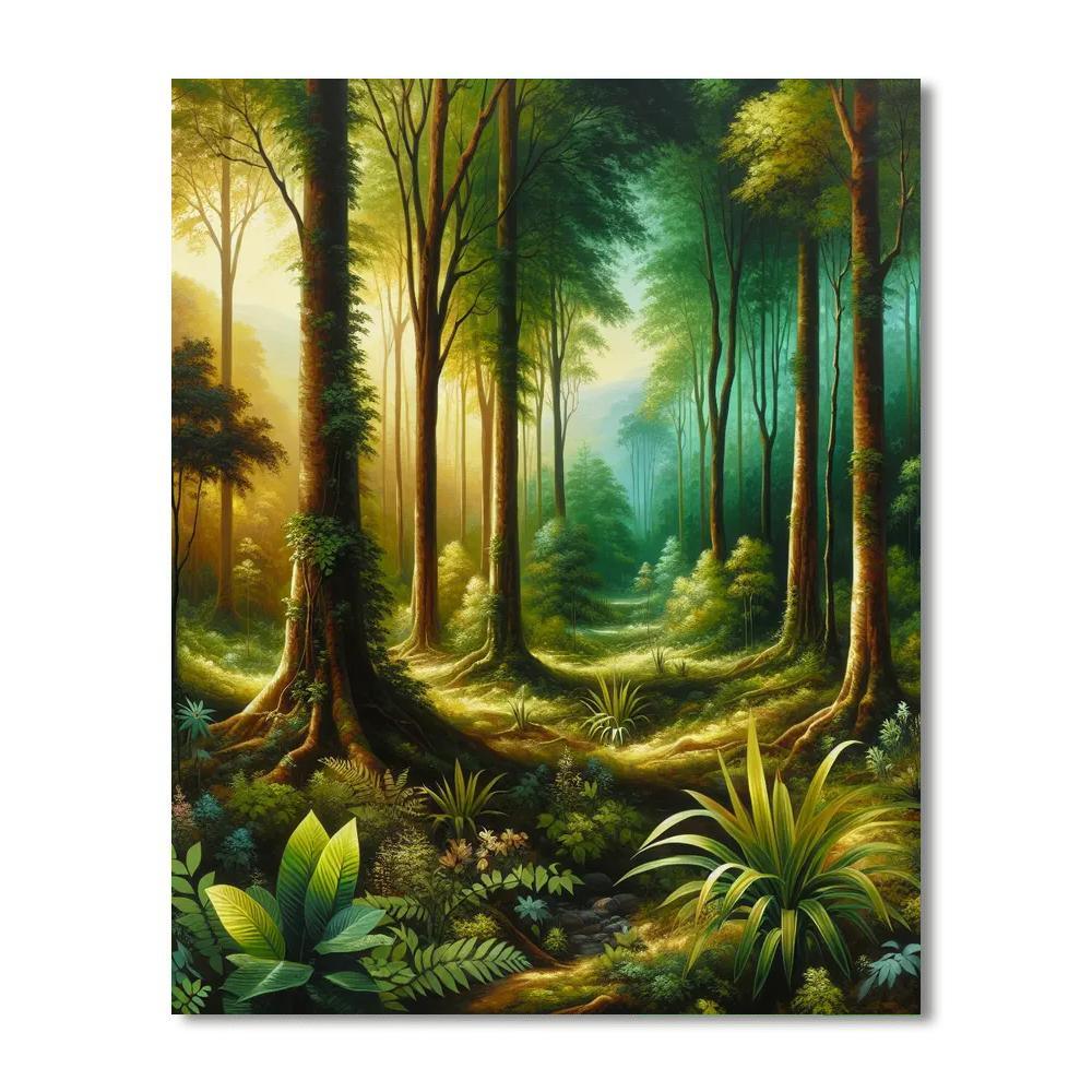 Forest Wilderness Serenity Painting By Numbers Kit