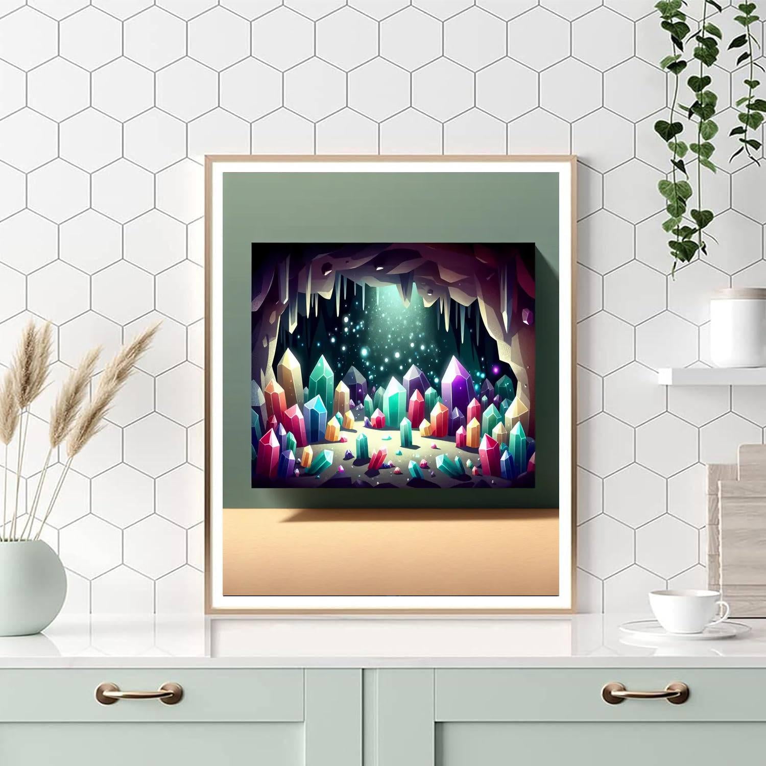 Mystical Crystal Cavern Paint By Numbers Art