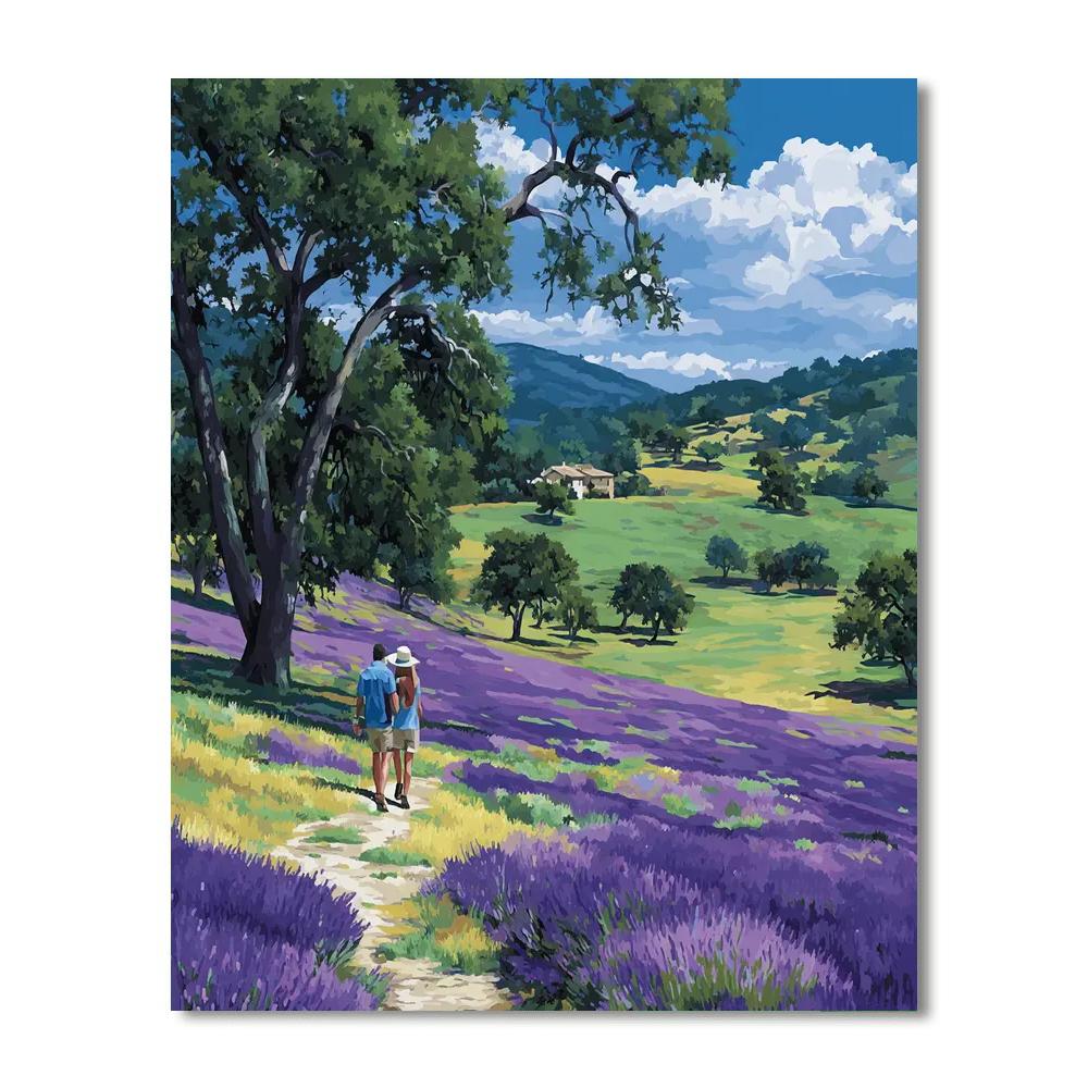 Homecoming In Lavender Fields Numbered Painting Kits