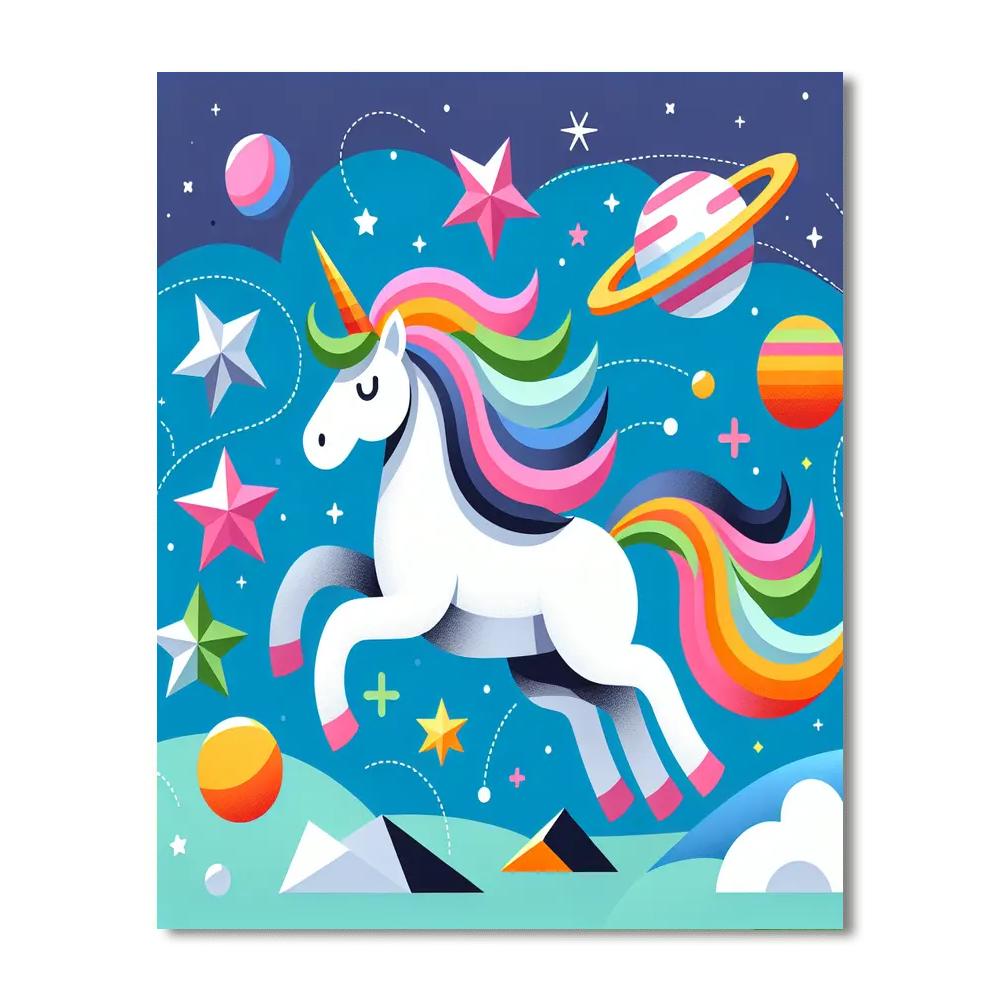 Celestial Explorer Unicorn Painting By Numbers Kit