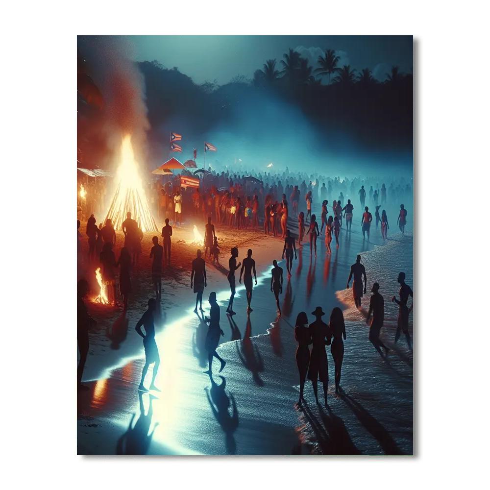 Noche De San Juan - Puerto Rico Painting By Numbers Kit