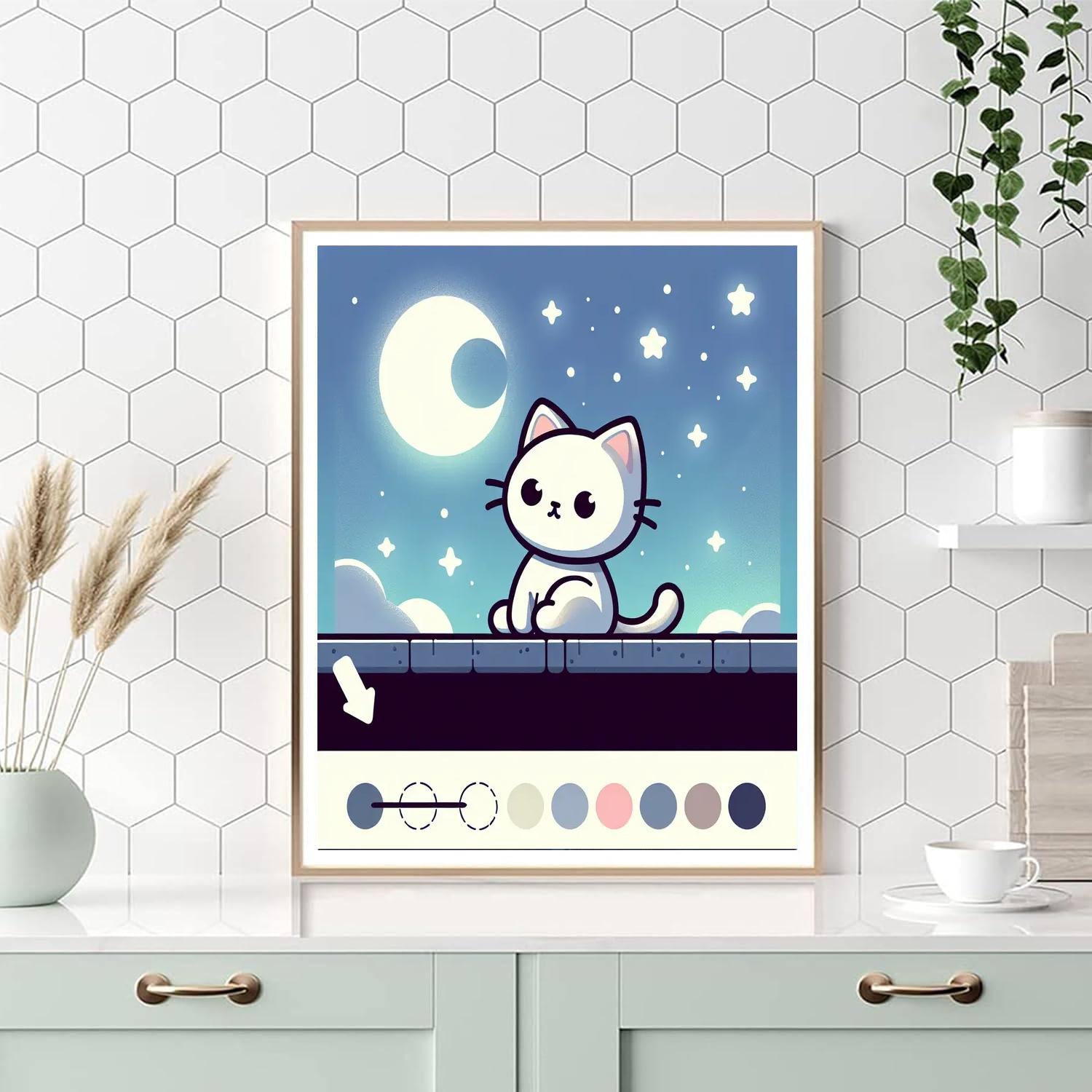 Curious Cat's Starry Night Paint By Color