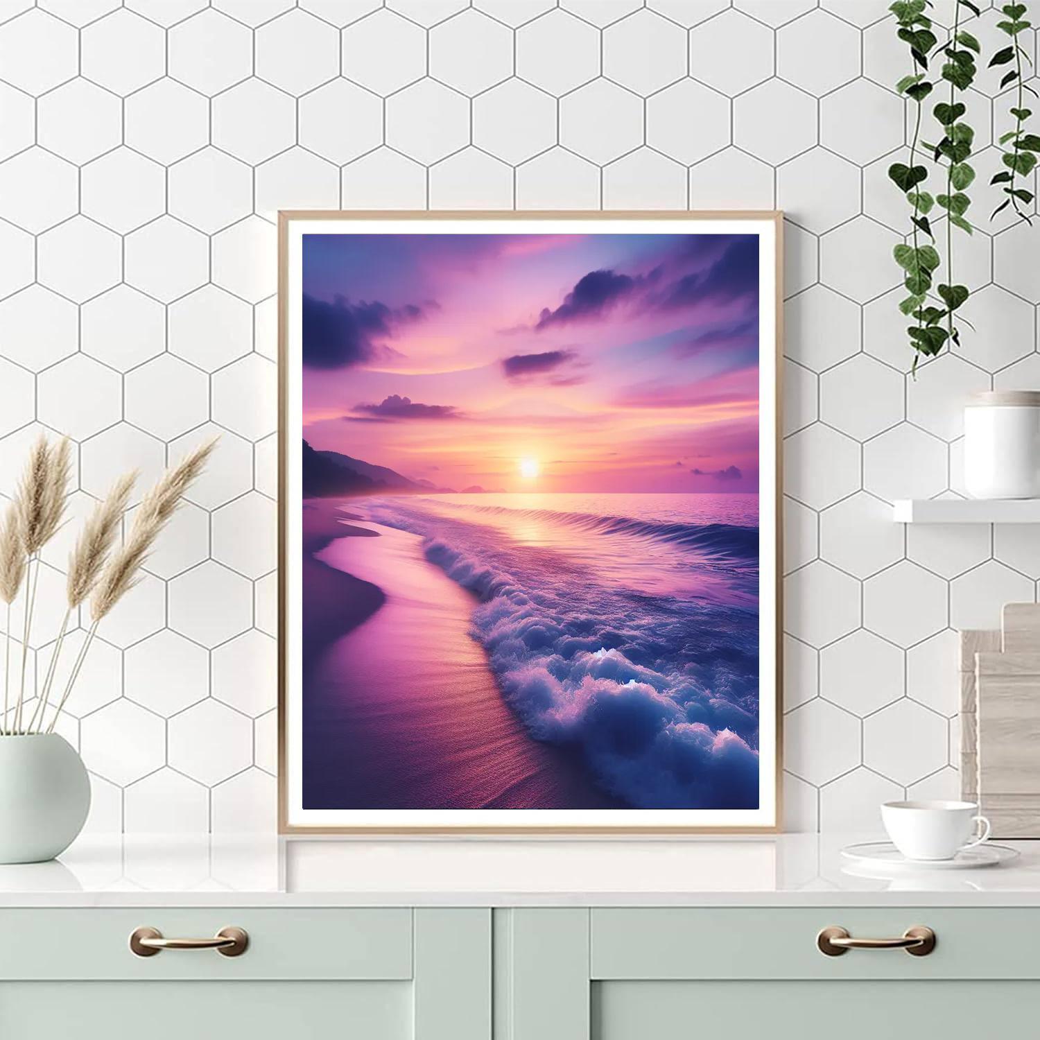 Elegant Twilight Beach Paint By Numbers