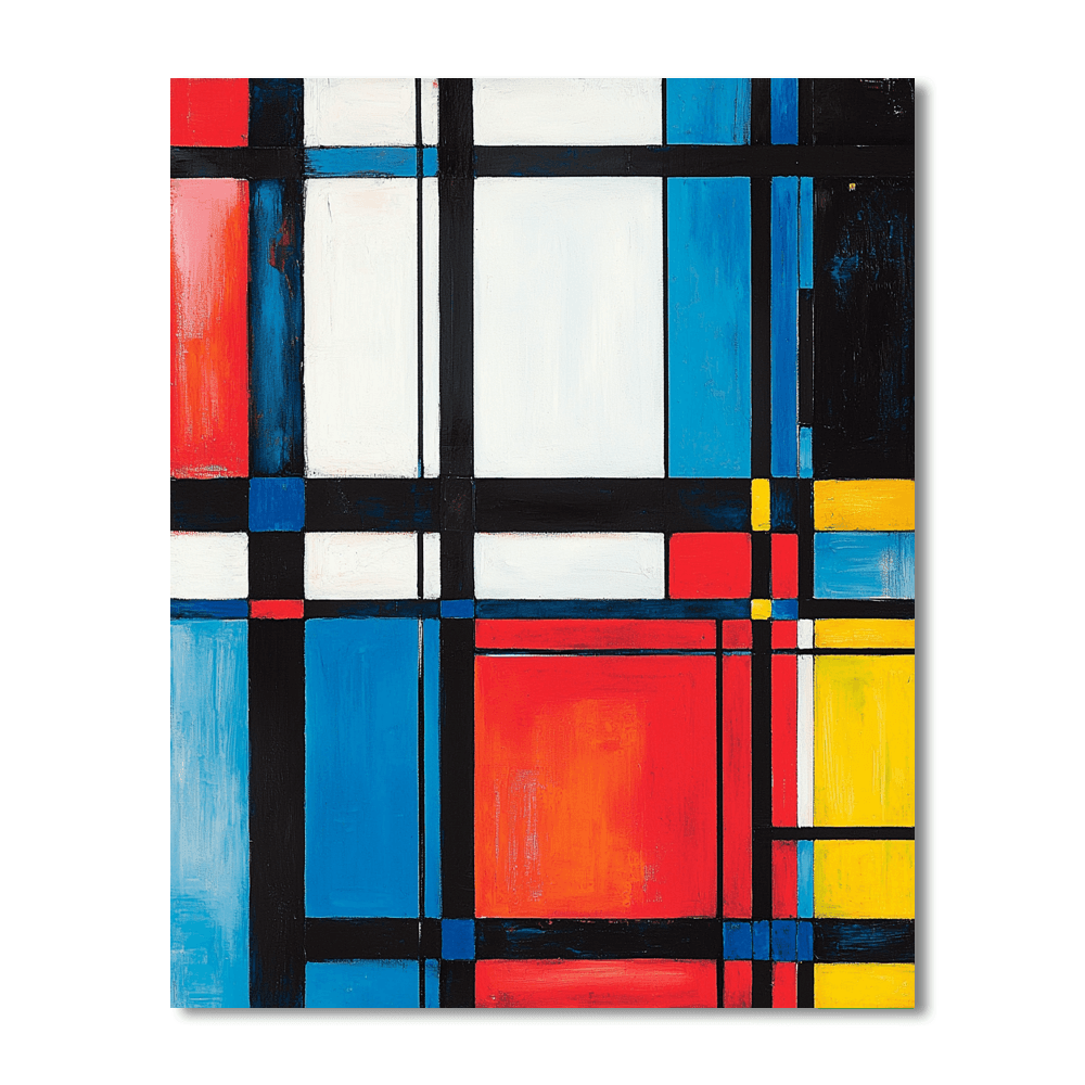 Piet Mondrian Inspired City Of Dreams  Numbered Painting Kits