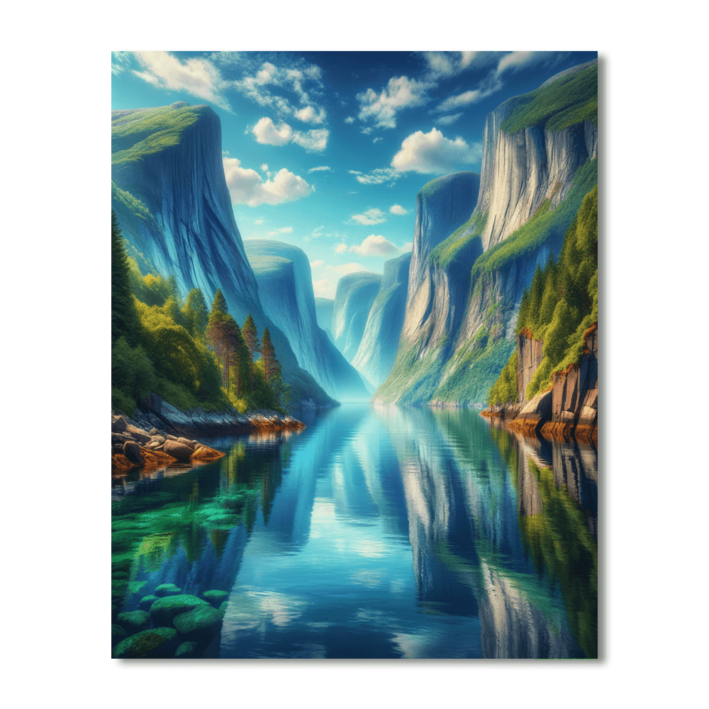 Majestic Fjord Escape Paint By Color