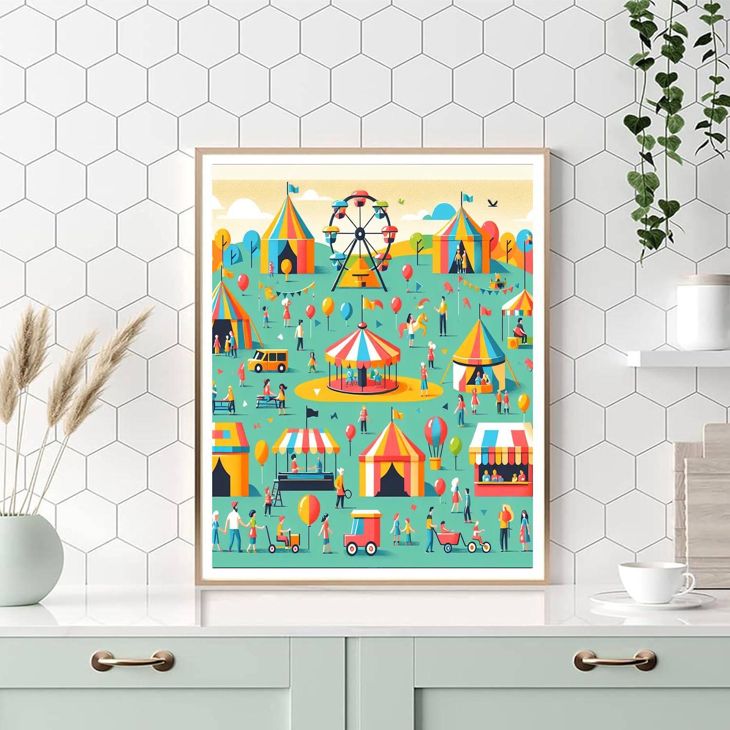 Charming Countryside Fair Paint By Numbers