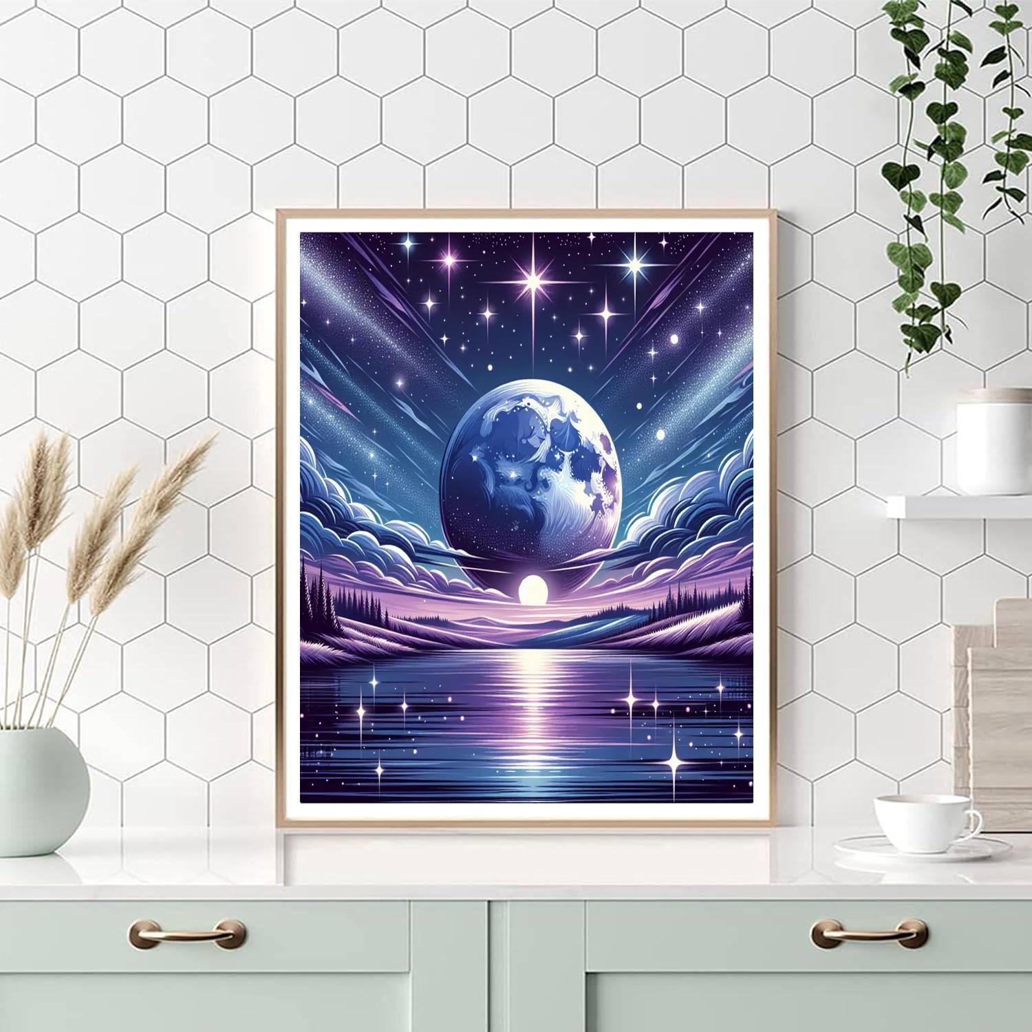 Dazzling Starlit Sky Paint By Numbers Art