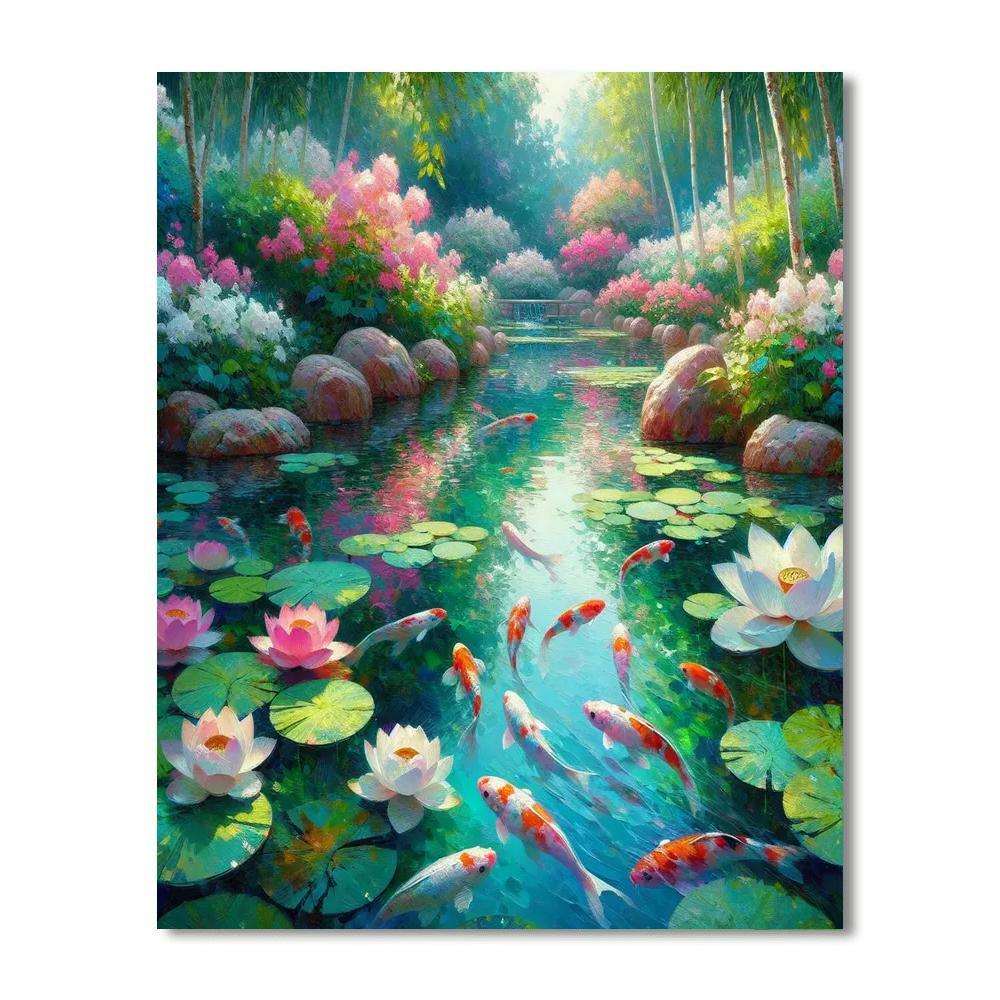 Serene Garden Sanctuary Numbered Painting Kits