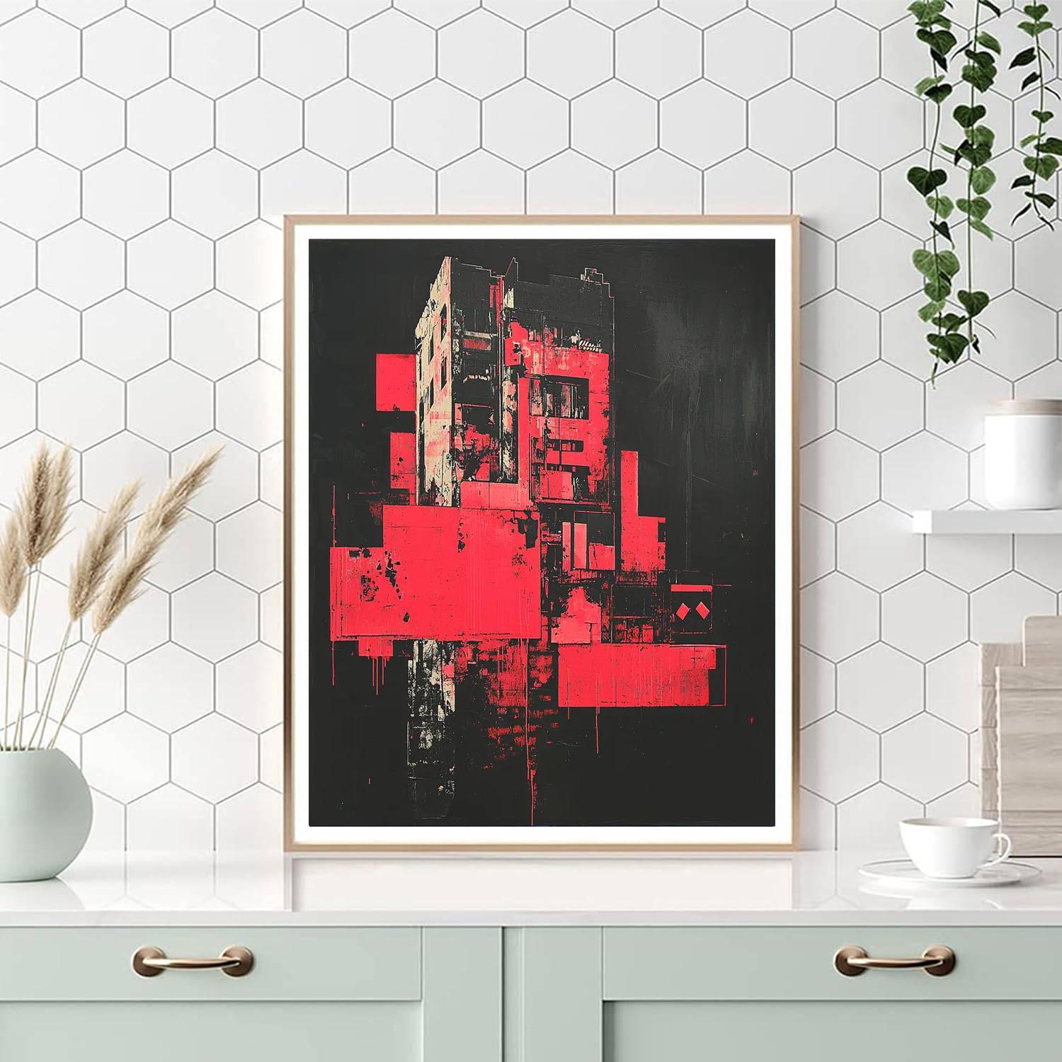 Banksy Inspired Decaying Urbanity  Paint By Color