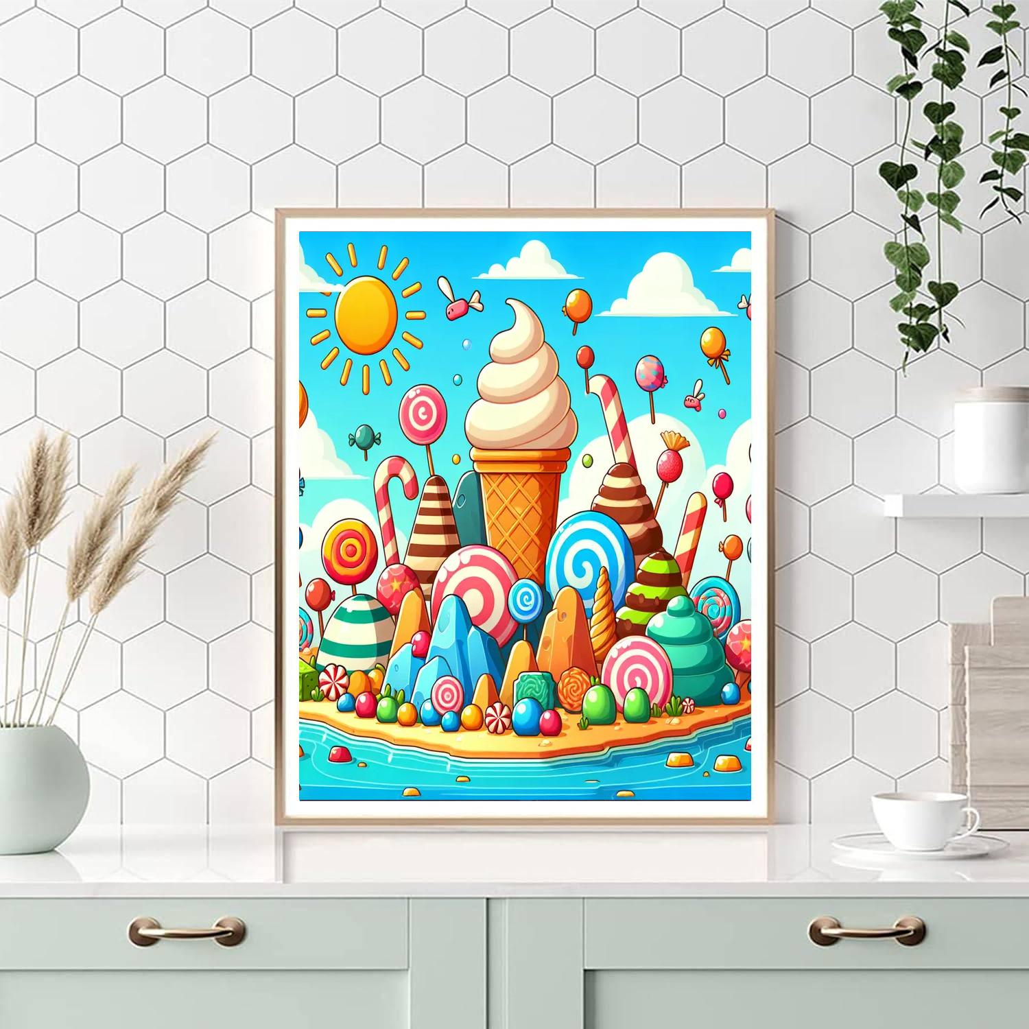 Whimsical Ice Cream Island Paint By Number