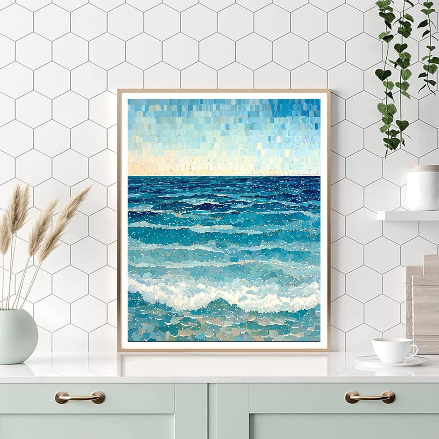 Georges Seurat Inspired Serene Sea Symphony  Paint By Numbers
