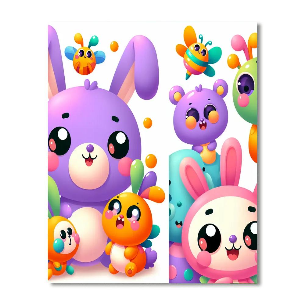 Cute Creatures Numbered Painting Kits
