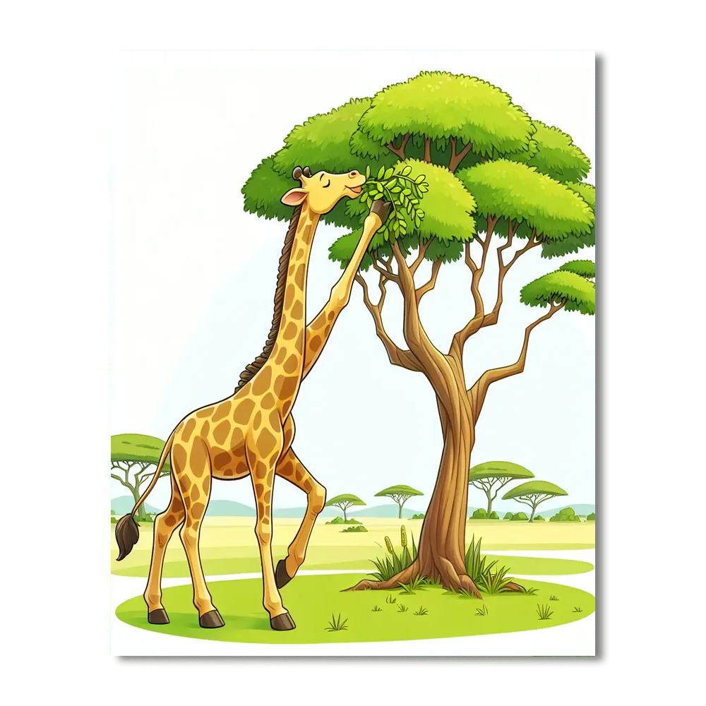 Gregarious Giraffe Paint By Numbers Art