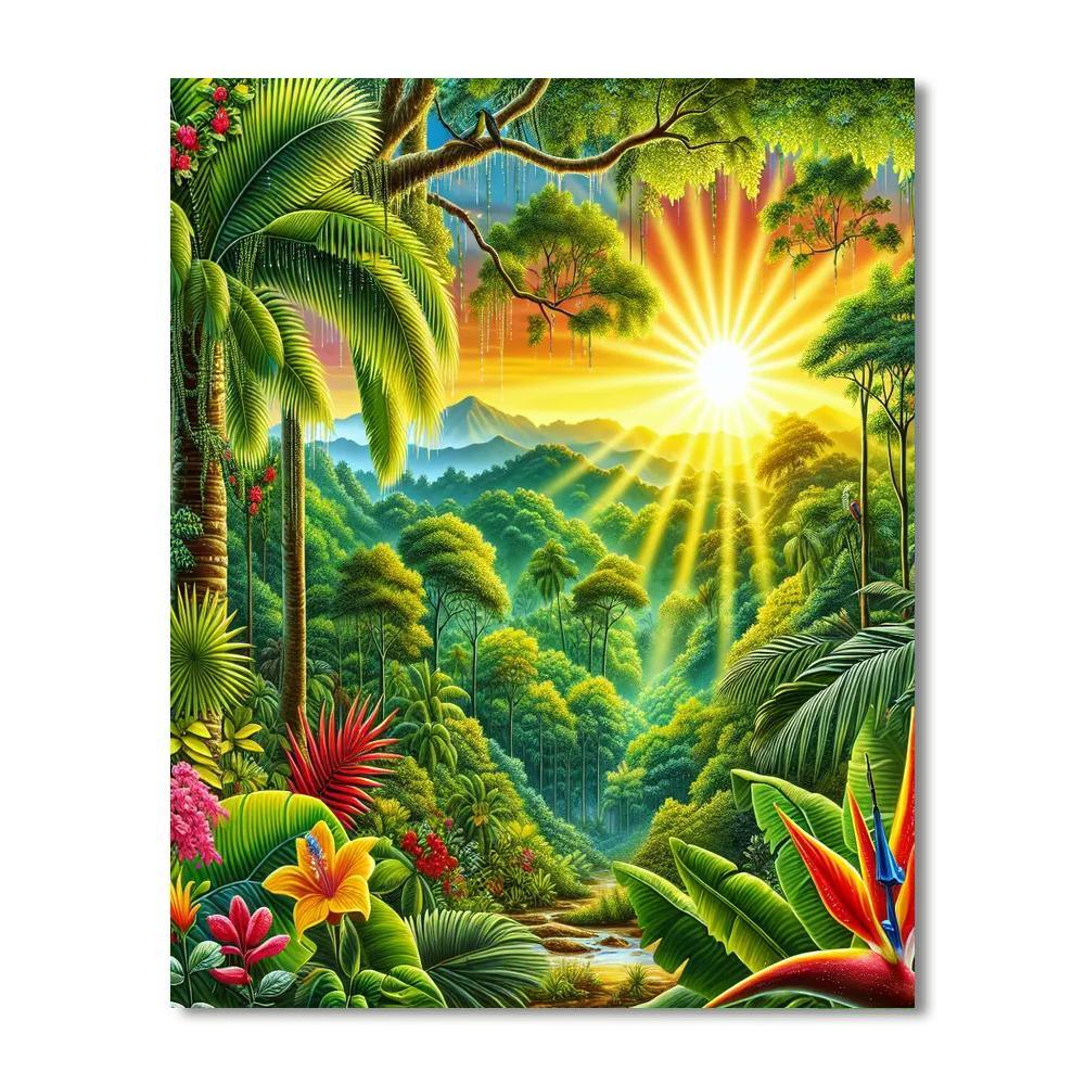 Tropical Paradise View Paint By Numbers Kits