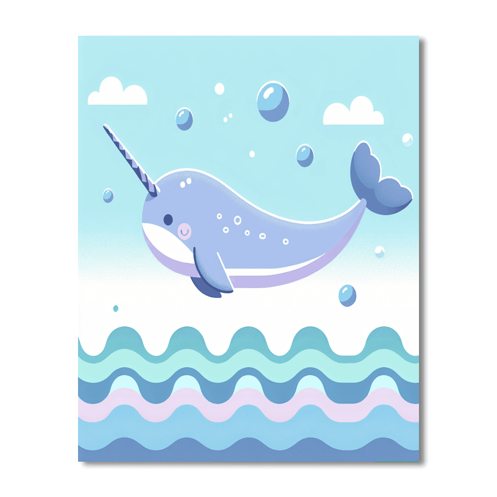 Noble Narwhal Number Painting