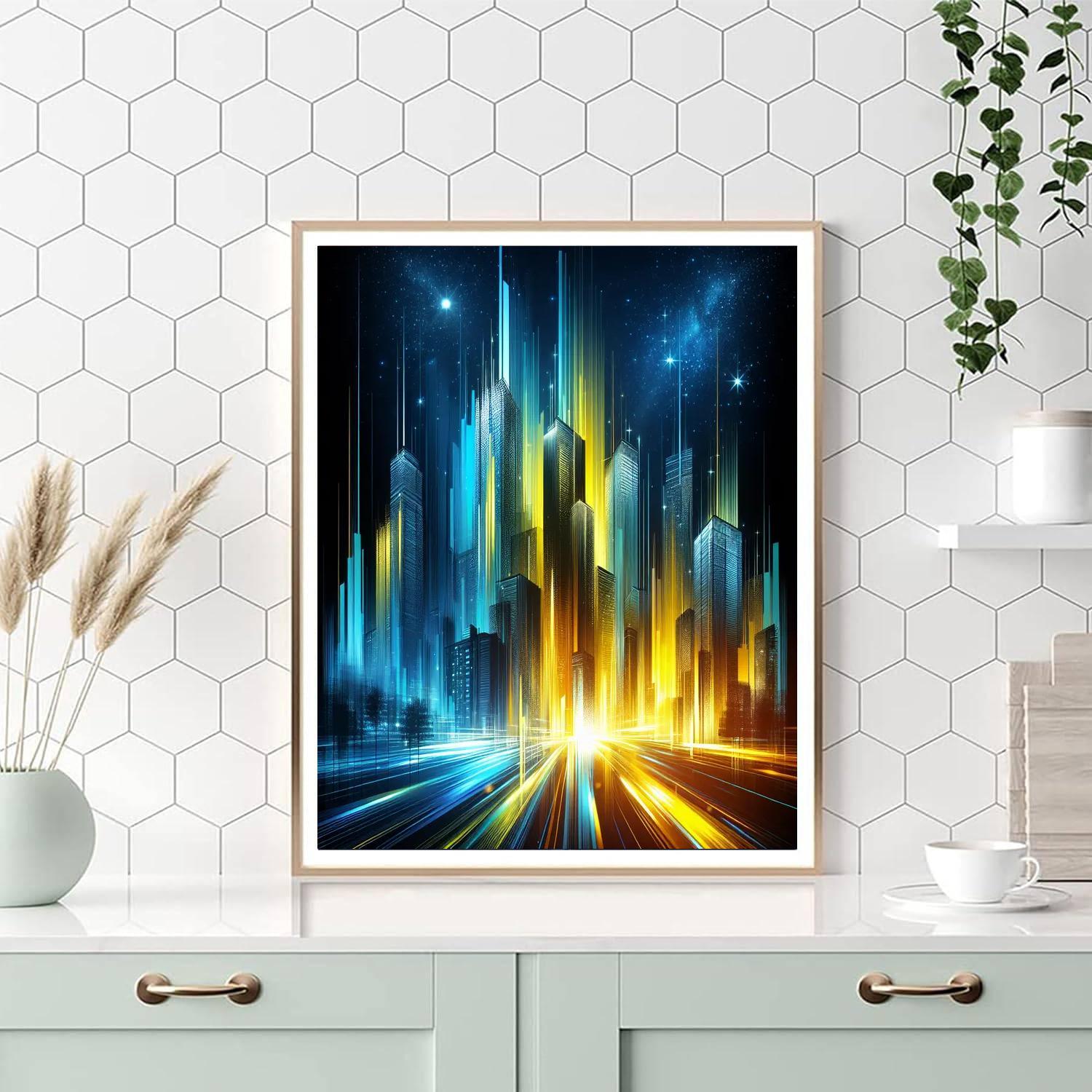 Cinematic Cityscape Nights Painting By Numbers Kit