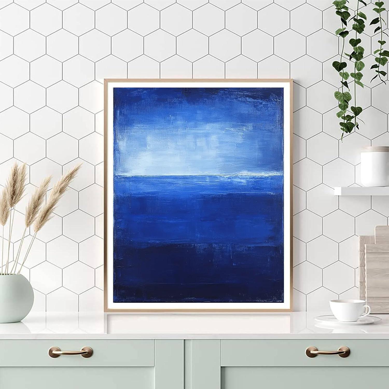 Mark Rothko Inspired Harmony In Galactic Blues  Painting By Numbers Kit