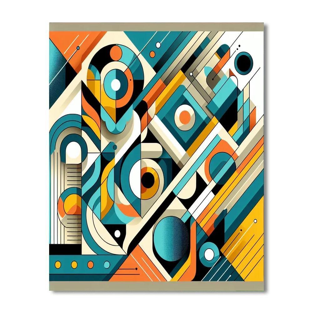 Artistic Geometric Wonders Numbered Painting Kits