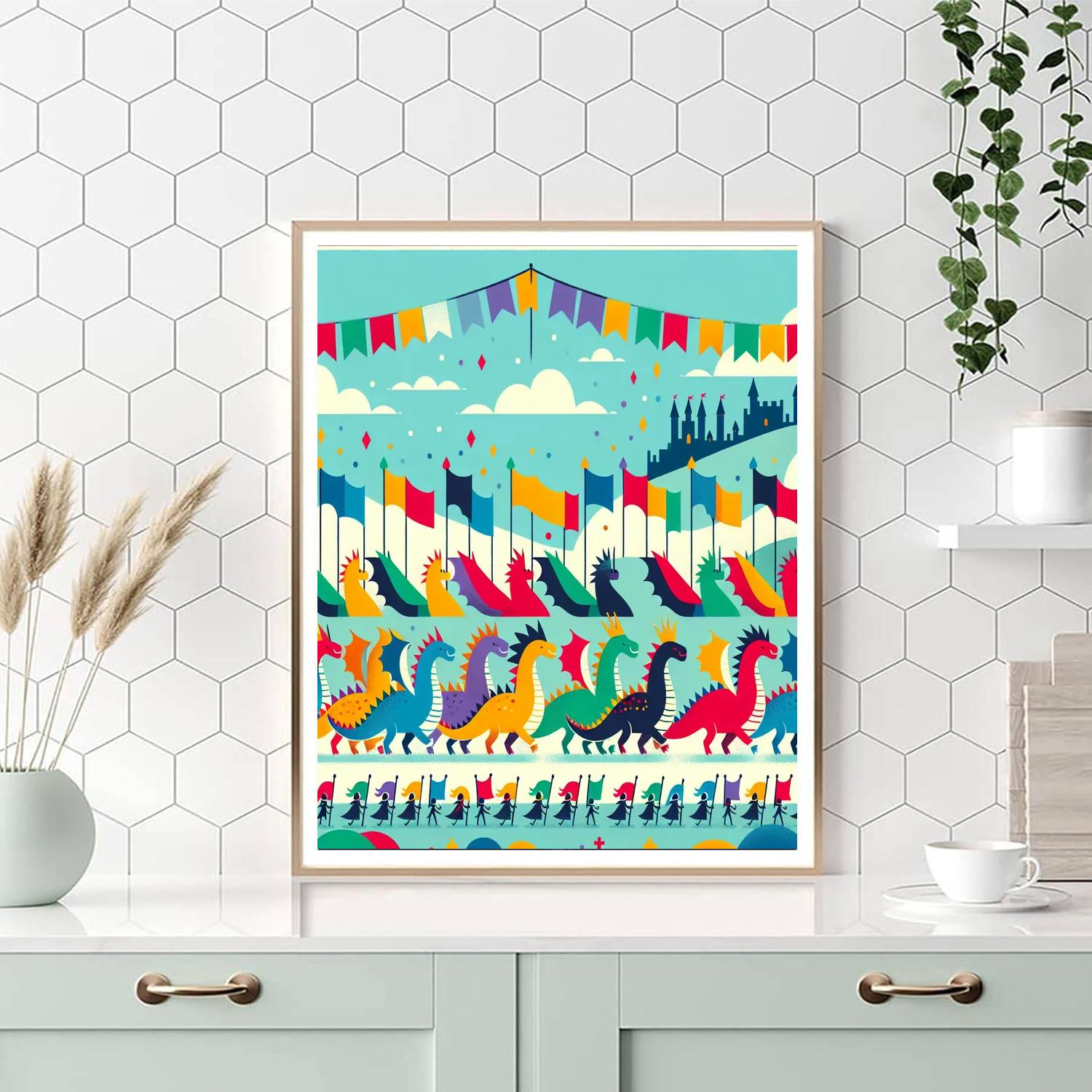 Royal Dragon Parade DIY Paint By Numbers