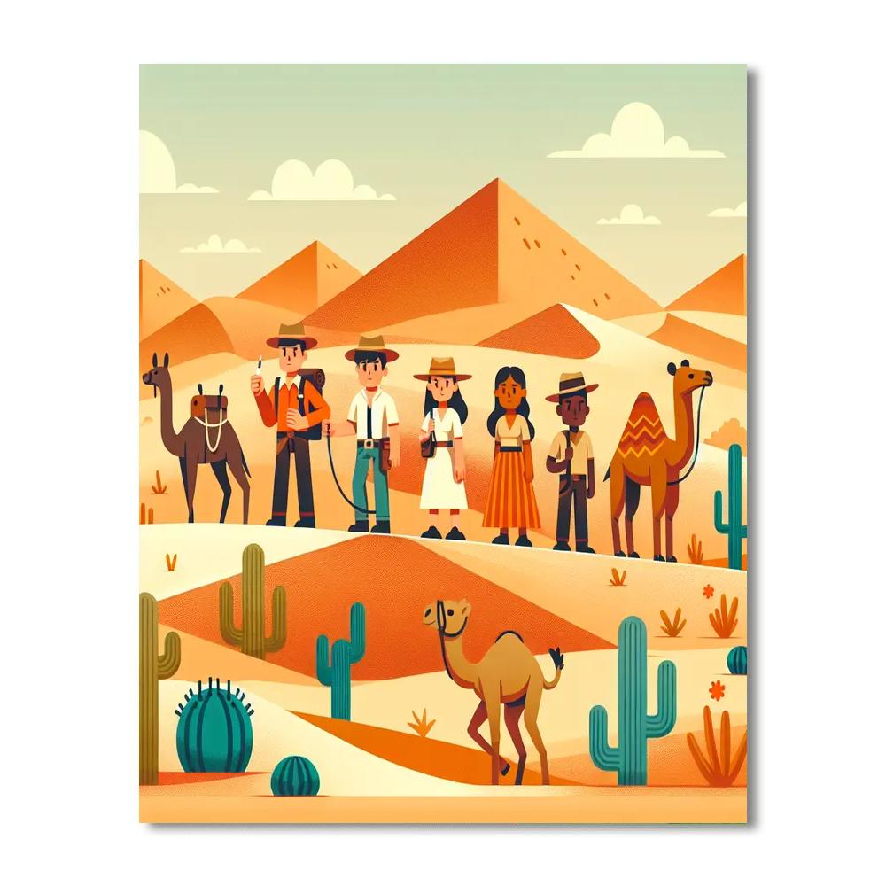 Sandy Dunes Safari Numbered Painting Kits