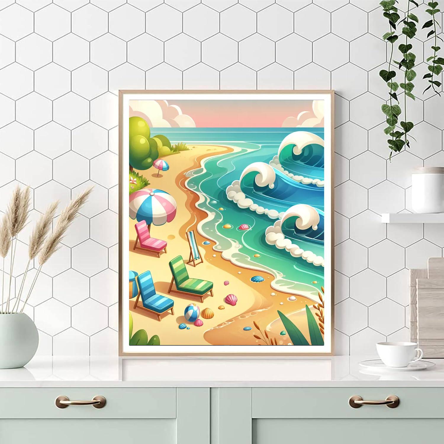 Seaside Holiday Escape Paint By Color