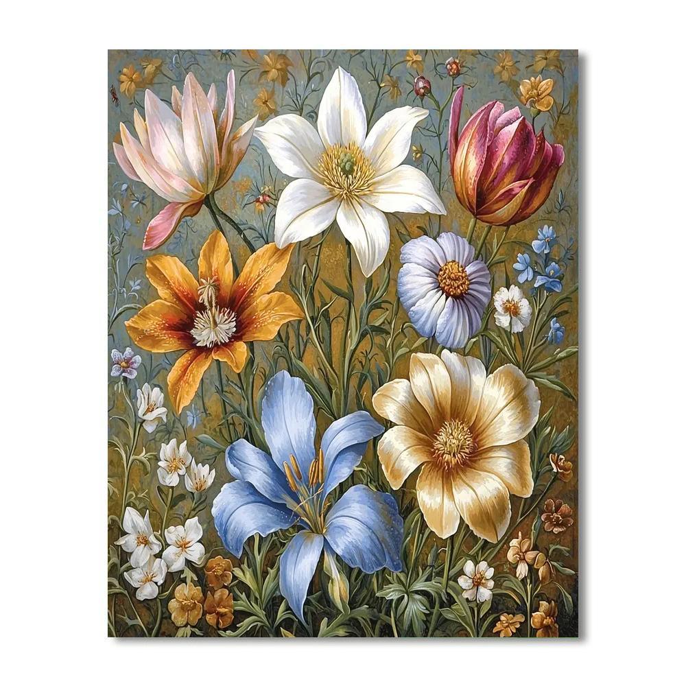 Leonardo Da Vinci Inspired Timeless Blossom Studies  Paint By Numbers