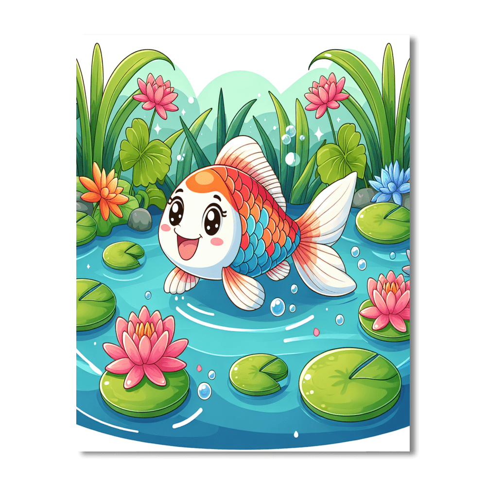 Joyful Koi Fish Paint By Numbers