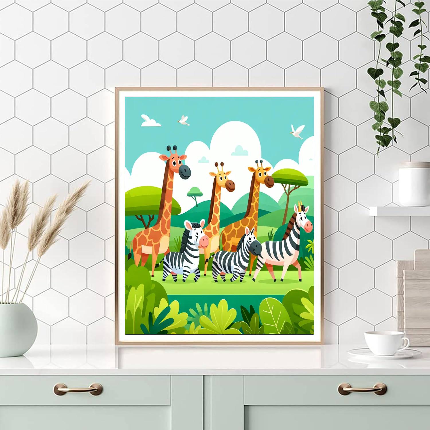 Jungle Safari Parade Numbered Painting Kits