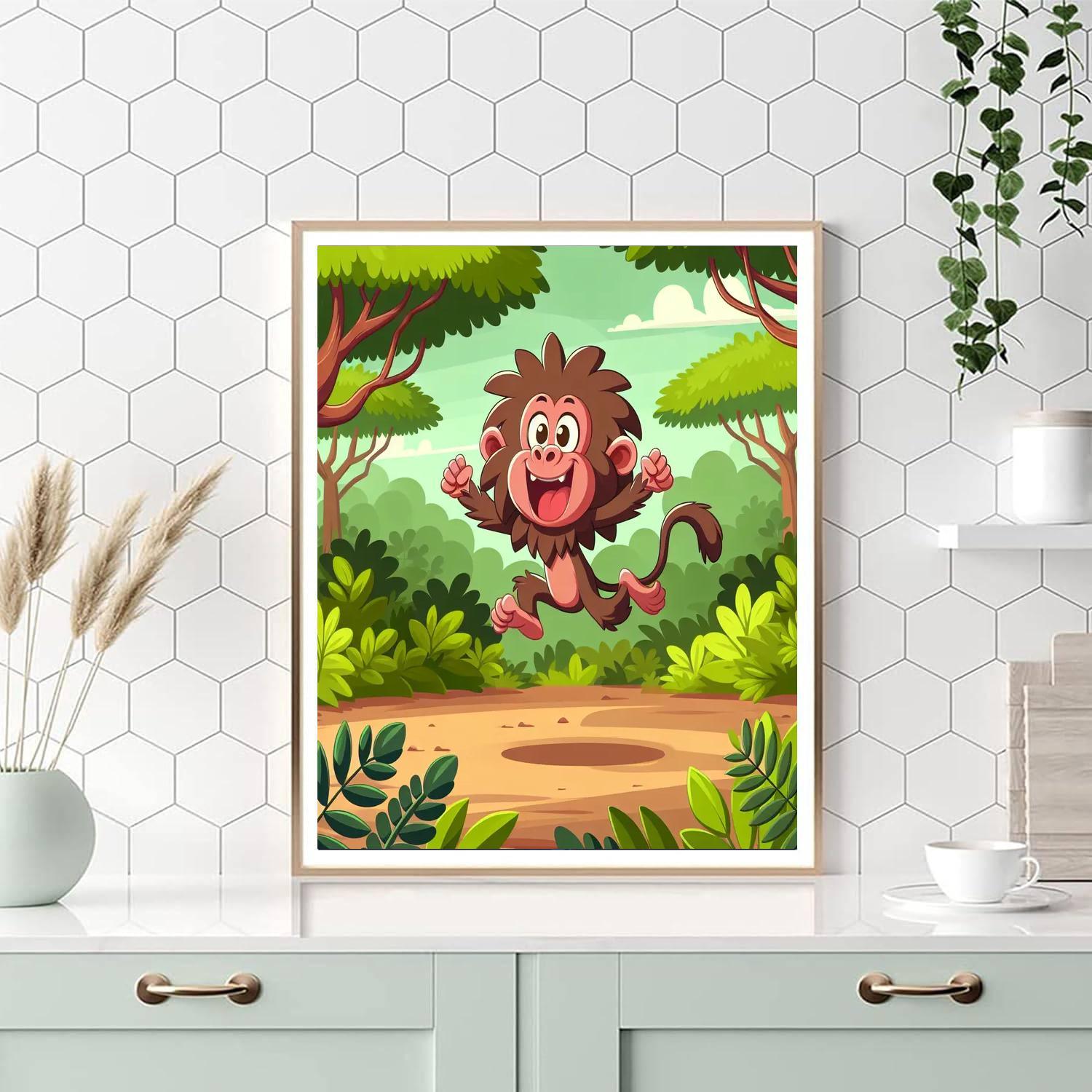 Bouncing Baboon Numbered Painting Kits