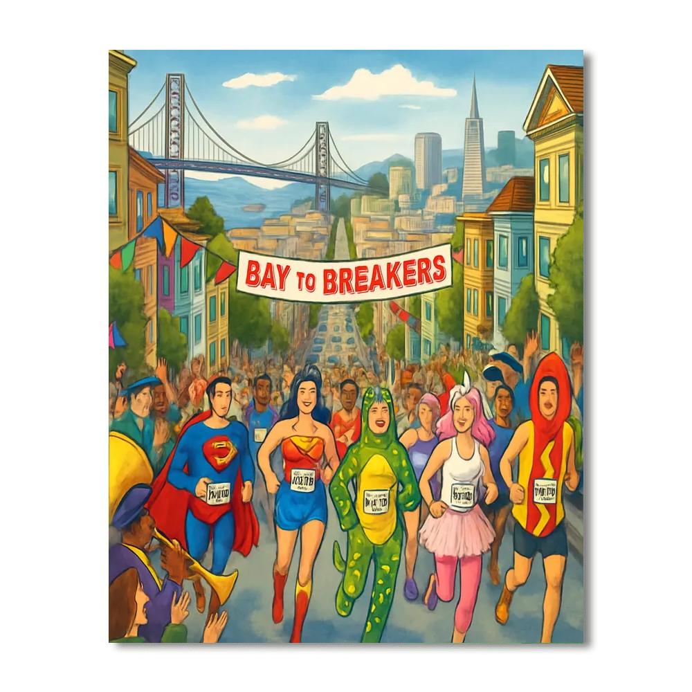 Bay To Breakers - San Francisco, United States Numbered Painting Kits
